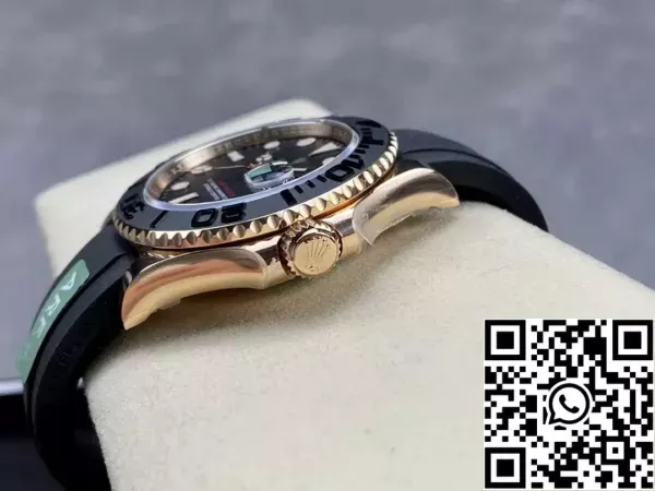 520dcf2169ea654 Rolex Yacht-Master 40 fekete számlapú rózsaarany M126655-0002 1:1 Best Edition AR gyári ellensúlyos változat