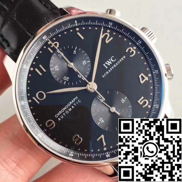 5 6f04dedb 01a1 41f6 aee0 cb922e728b50 IWC португалски хронограф IW371447 ZF Factory 1:1 Най-добро издание швейцарски ETA79350 черен циферблат