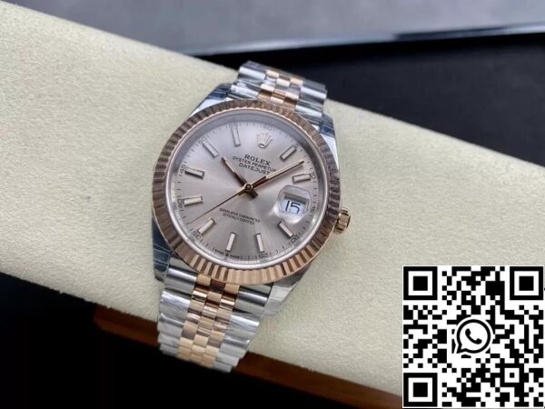 6 104 Rolex Datejust M126331-0010 1:1 Mejor Edición VS Fábrica Oro Rosa