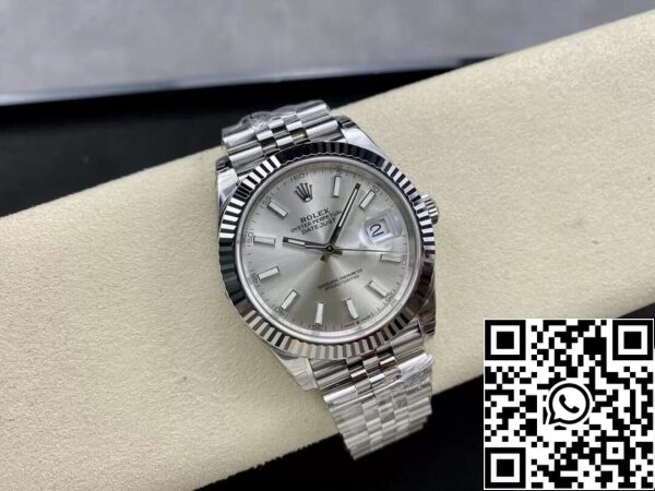 6 106 Rolex Datejust M126334-0004 1:1 Paras painos VS Factory Silver Dial