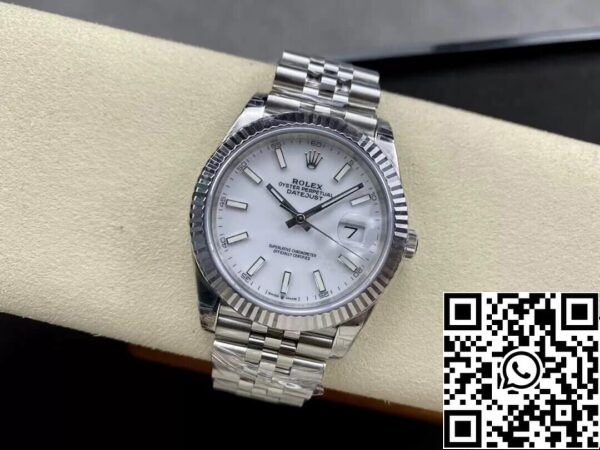 6 107 Rolex Datejust M126334-0010 1:1 Най-добро издание VS Фабрика бял циферблат