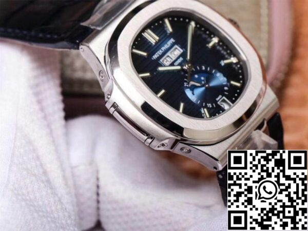 6 119 Patek Philippe Nautilus 5726/1A-014 1:1 Melhor Edição PF Fábrica Bracelete Preta Suíça ETA324