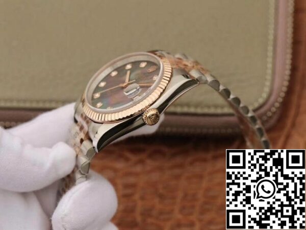 6 120 dfe8826d f5e6 4140 9968 7881f25069cb Rolex Datejust 36mm GM Fábrica 1:1 Mejor Edición Gris Dial Diamond Marcadores 18K Oro Envuelto suizo ETA3135