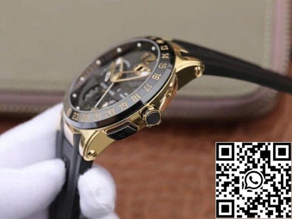 6 125 a71a4ef3 b8c7 4de2 892e c4a48940330b Ulysse Nardin El Toro 322-00-3 18K Rosegold Case All Working GMT kalenteri 1:1 Best Edition Sveitsin UN-32