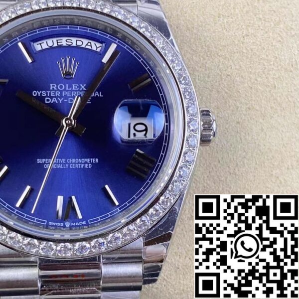 6 12 6d998b2f 041a 47ce 8119 e550d0692aac Rolex Day Date 228349RBR-0005 1:1 Best Edition EW Fabriek Blauwe Wijzerplaat