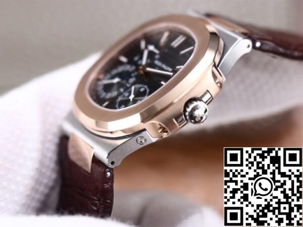 6 131 699553b2 9a40 405c 9798 390690ae82a2 Patek Philippe Nautilus 5712GR-001 1:1 Best Edition PF Factory Rose Gold Läderbälte