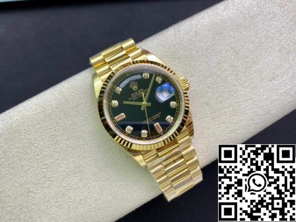 6 14 Rolex Day Date 118208 1:1 Best Edition EW Factory Black Dial