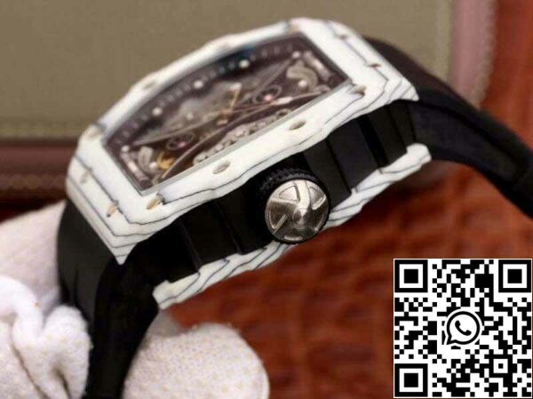 6 163 Richard Mille Pablo Mac Donough RM53-01 1:1 Best Edition Movimento mecânico suíço ETA Importado Mostrador esqueleto Bracelete em borracha preta