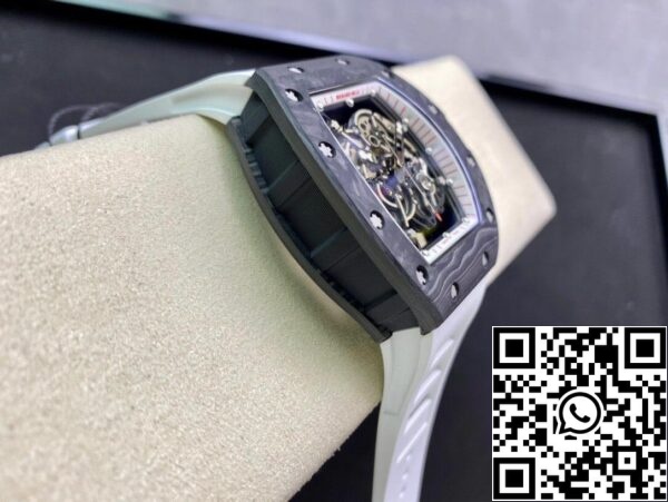 6 166 460999ec ab73 49d1 b952 c9468813a283 Richard Mille RM055 1:1 Best Edition KV Factory V2 Cinturino in gomma bianca