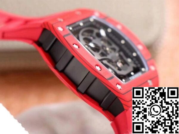 6 189 Richard Mille RM052-01 1:1 Mejor Edición JB Factory Cerámica Roja Tourbillon Suizo