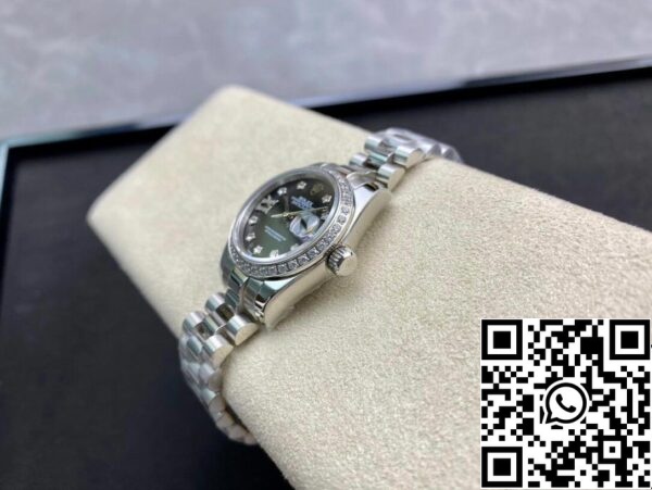 6 19 Rolex Datejust 28MM 1:1 Best Edition BP Factory Diamantbesatt Svart Urtavla