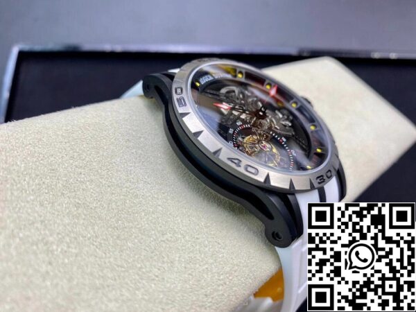 6 19 f0b501e6 e769 4aa2 98f3 2166b740a153 Roger Dubuis Excalibur RDDBEX0549 1:1 Best Edition BBR Factory Tourbillon Fehér szíj