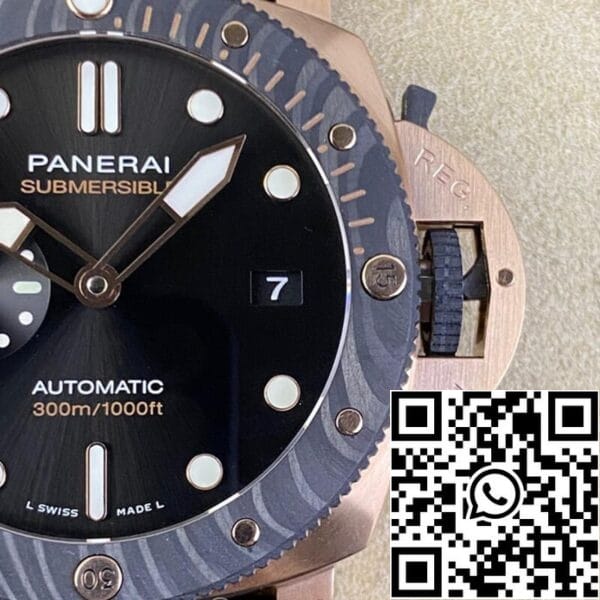 6 21 12f848e6 0f73 4b9a aae2 0b6871b487bd SBF Panerai Submersible PAM01070 1:1 Best Edition VS Factory Μαύρο καντράν