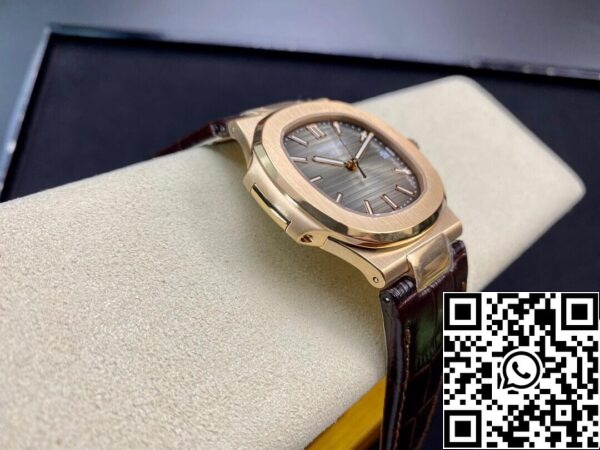 6 221 Patek Philippe Nautilus 5711R-001 1:1 Melhor Edição PPF Factory V4 Mostrador castanho ETA324 suíço