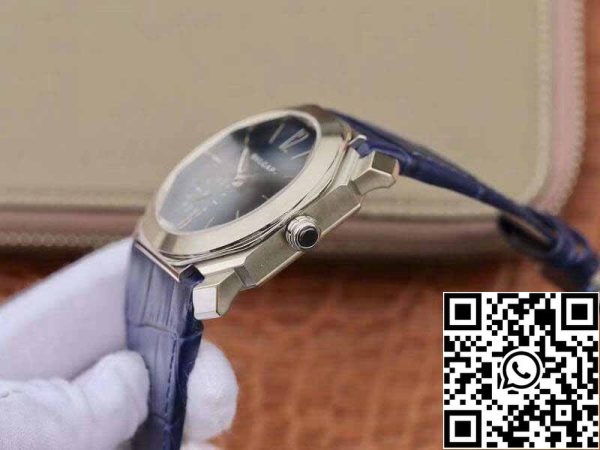 6 221 25a89c83 2538 46f3 9d39 d628807f414c Bvlgari Octo Finissimo Extra Thin Automatic 103035 kék számlapos férfi karóra 1:1 Best Edition Swiss BVL193