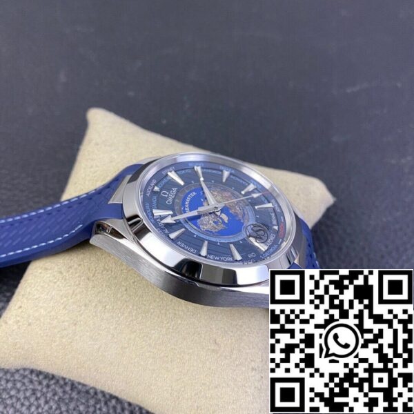 6 224 Omega Seamaster Aqua Terra GMT Worldtimer 220.12.43.22.03.001 1:1 Best Edition VS Factory Blue Dial