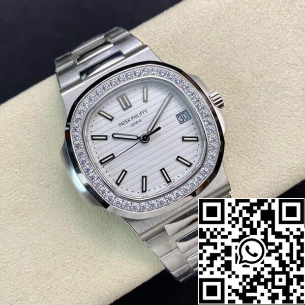 6 228 Patek Philippe Nautilus 5713/1G-010 1:1 Mejor Edición PPF Factory V4 Esfera Blanca Suizo ETA324