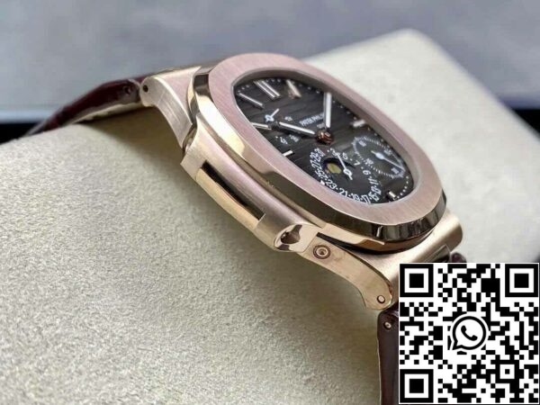 6 26 0073400e fa2a 4353 b24f e0a3bdba1613 Patek Philippe Nautilus 5712 1:1 Best Edition ZF Factory Barna bőrszíj Szürke számlap Szürke számlap