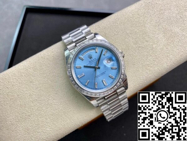 6 27 335081cb a551 4894 8df4 4e3d4400c52a Rolex Day Date 228396TBR 1:1 Best Edition EW Fabriek Lichtblauwe Wijzerplaat