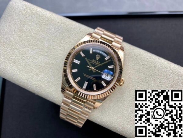 6 29 Rolex Day Date 228238a 1:1 Best Edition EW Fabriek V2 Zwarte Wijzerplaat