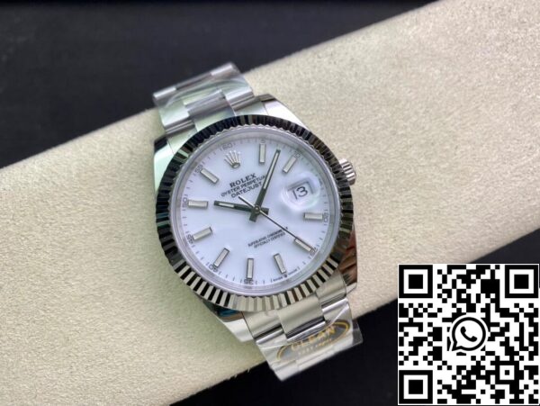 6 29 0788c732 6c4d 4691 b349 404dc1e84d9f Rolex Datejust M126334-0009 41mm Oyster Strap Clean Factory Weißes Zifferblatt