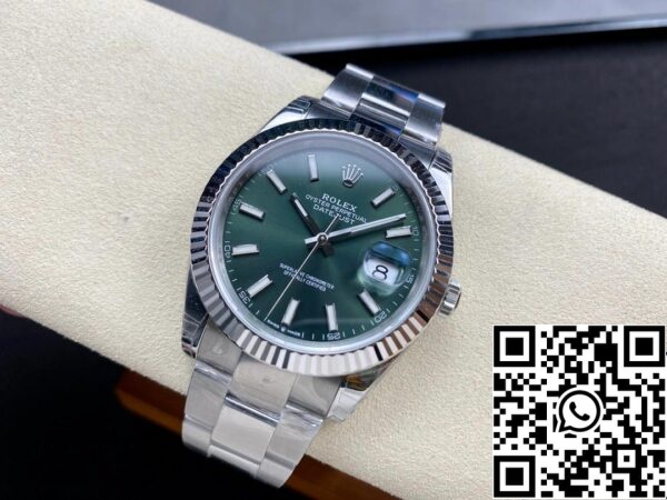 6 2 5f006a8e 7efa 4f7e 9b48 07317afe9ebb Rolex Datejust M126334-0028 41mm Oyster Strap VS Factory Green Dial