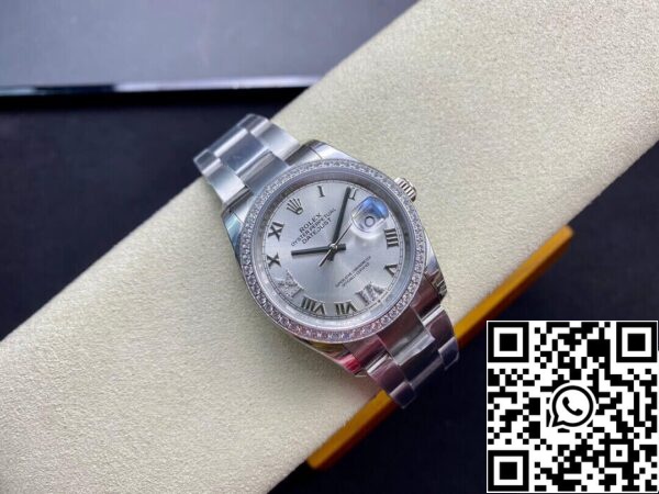 6 2 6ed0408a 17c7 4e6d a433 1354271bd2a3 Rolex Datejust M126284RBR-0022 1:1 Beste Editie EW Fabriek Zilveren Wijzerplaat