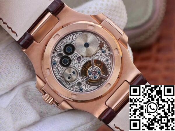 6 311 Patek Philippe Nautilus Jumbo 5711 R8 Factory 1:1 Best Edition Swiss Tourbillon Rose Gold