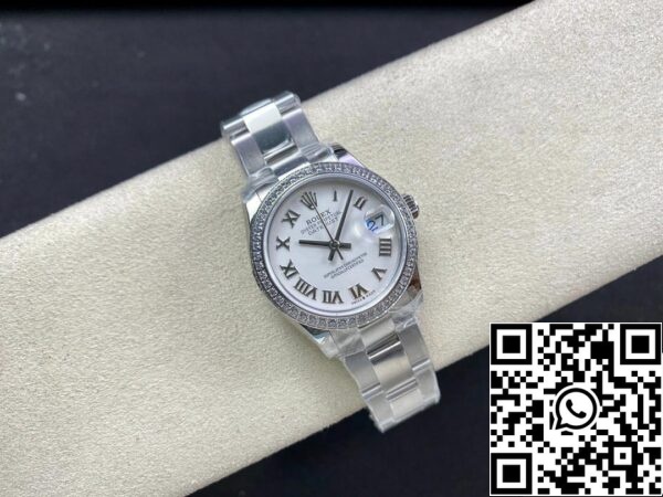 6 32 Rolex Datejust M278384RBR-0013 31MM 1:1 Best Edition EW Factory Белый циферблат