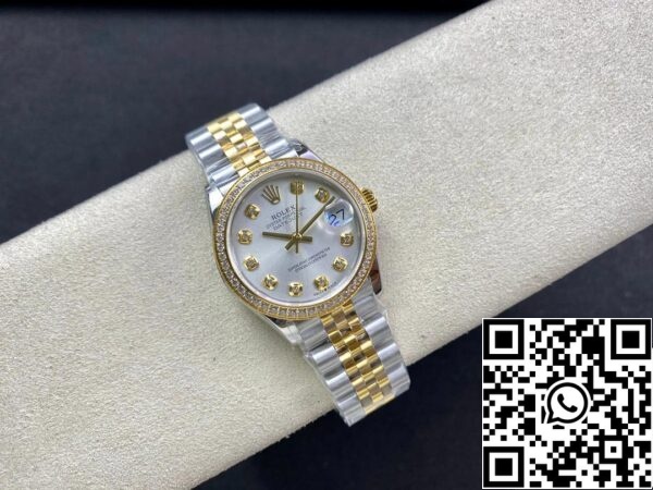 6 36 Rolex Datejust M278383RBR-0020 31MM 1:1 Best Edition EW Factory ezüst számlap