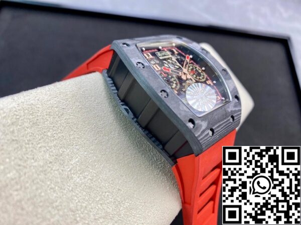 6 3 d3b64388 42cb 4f7a ba2f 6b018abcaaa7 Richard Mille RM011 1:1 Най-добро издание KV Factory V3 Червена каучукова каишка