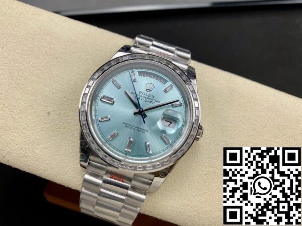 6 4 Rolex Day Date M228396TBR-0002 1:1 Best Edition GM Factory Ice Blue Dial