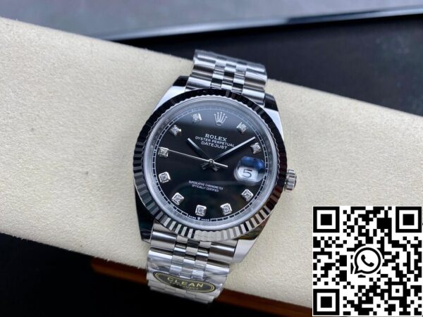 6 43 6244ace3 2001 44ff 845c 94da941580b2 Rolex Datejust M126334-0012 1:1 Najboljša izdaja Čista tovarna Črna številčnica