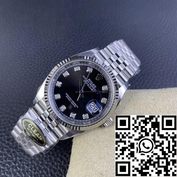 6 44 17f1cb44 ae77 4913 a9c9 01190320e663 Rolex Datejust M126234-0027 36MM 1:1 Best Edition Clean Factory Quadrante nero