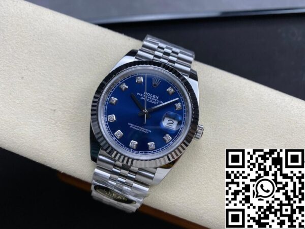 6 45 Rolex Datejust M126334-0016 1:1 Best Edition Clean Factory Blå urtavla