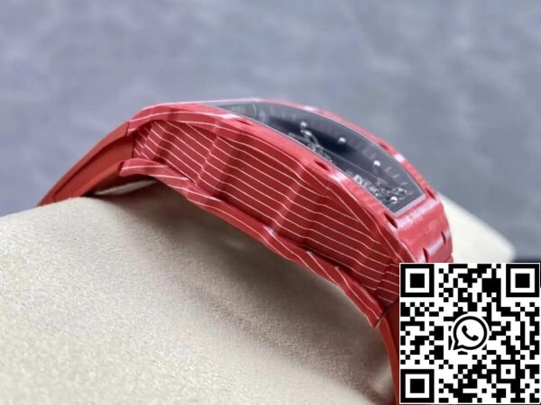 6 45 b0b4a939 9ee9 49c7 ab51 67b0feecc287 Richard Mille RM35-02 1:1 Best Edition T+ Factory Carbon Fiber Red Rubber Strap