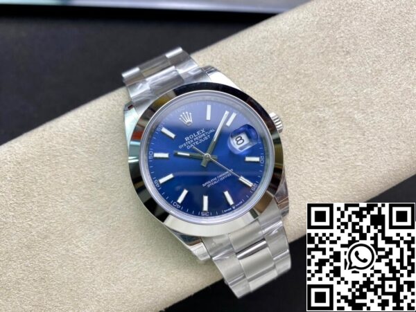 6 48 9f99fa2d 6e6f 447f ba97 af899cd5b5b2 Rolex Datejust M126300-0001 1: 1 Gladko platišče VS Tovarniška modra številčnica