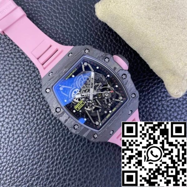 6 49 2f16b3d4 0948 4efb a7b0 463d7c4c5e81 Richard Mille RM35-02 1:1 Best Edition T+ Factory NTPT Carbon Fiber rózsaszínű gumipántos óraszíj