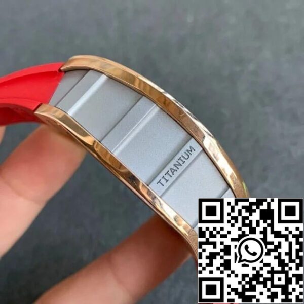 6 49 db09d9d5 27af 49ed a211 1f46122e1670 Richard Mille RM011 1:1 Best Edition KV Factory Rose Gold Red Strap