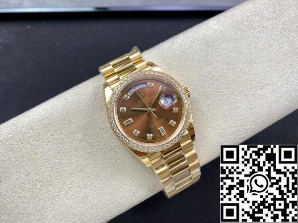 6 5 Rolex Day Date M128348RBR-0005 1:1 Най-добро издание EW Фабрика жълто злато