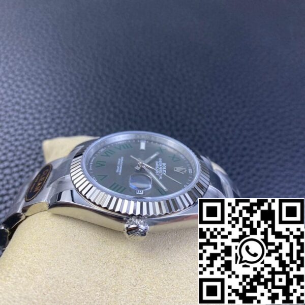 6 50 126c4370 4371 4d58 957f b93b0000a1ad Rolex Datejust M126334-0021 41mm Wimbledon Quadrante Pulito Fabbrica