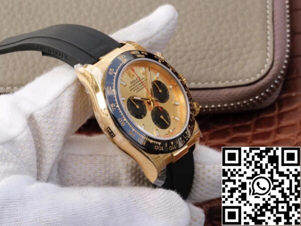 6 53 30f3dbde 8004 4f97 b414 ae2100d8a531 Rolex Daytona Cosmograph 116518ln 1:1 Best Edition JH Factory V6 Yellow Gold Dial