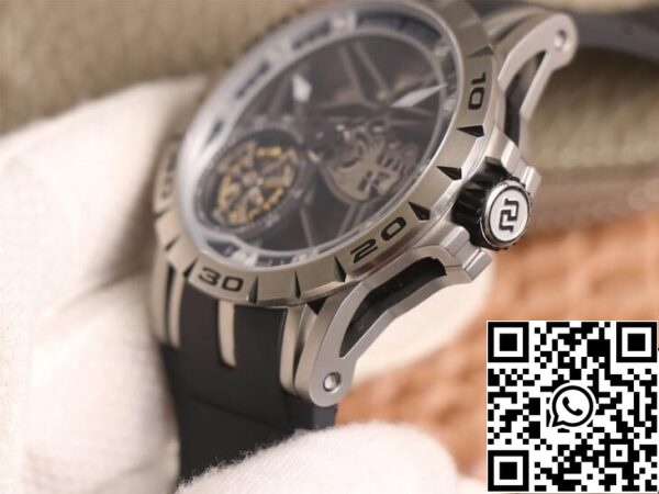 6 57 b986963f e76e 41fc 970c 20caa72d848a Roger Dubuis Excalibur Spidr RDDBEX0479 1:1 Meilleure édition JB Factory Tourbillon Bracelet noir