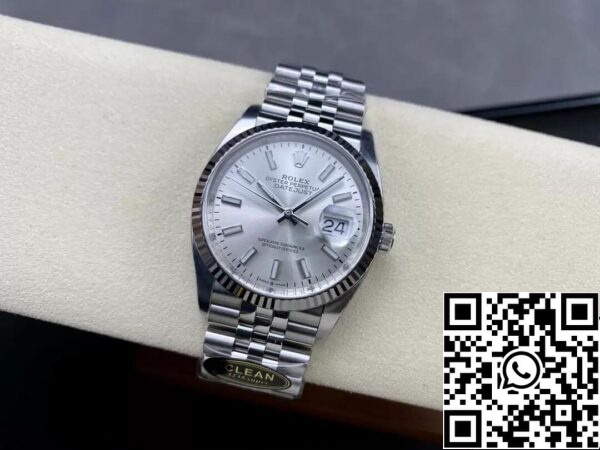 6 5 4055c6d0 1af1 4cef 8d58 45e75057d252 Rolex Datejust M126234-0013 36MM 1:1 Best Edition Tiszta gyári ezüst tárcsa