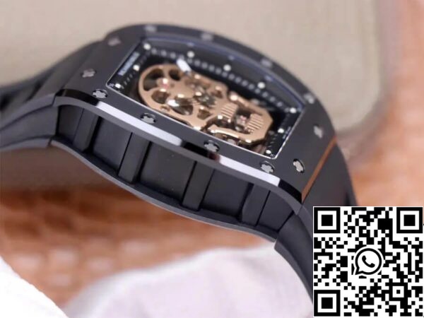 6 5 a9480b94 b25d 4b96 90ed abd8a60dcec2 Richard Mille RM52-01 Tourbillon 1:1 Best Edition JB Factory Rose Gold Skull Dial