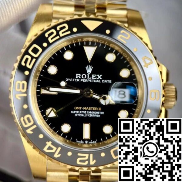 6 5 c69919b4 593f 4b2e b827 6550b4fcc7a8 Rolex GMT Master II M126718GRNR-0001 1:1 Best Edition Tiszta gyári fekete számlap