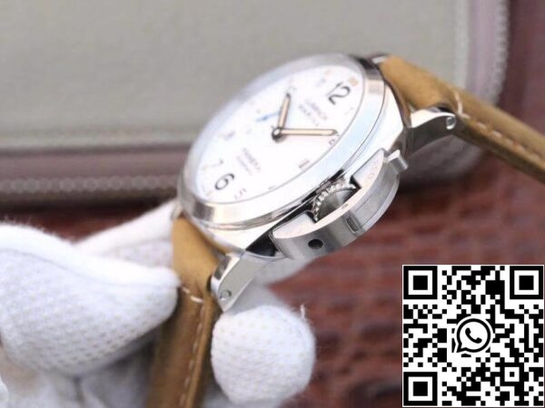 6 600 6 بانيراي بانيراي لومينور 1950 PAM1499 PAM1499 VS مصنع 1:1 أفضل إصدار سويسري ETA P9010 سوبرلوميد مينا أبيض