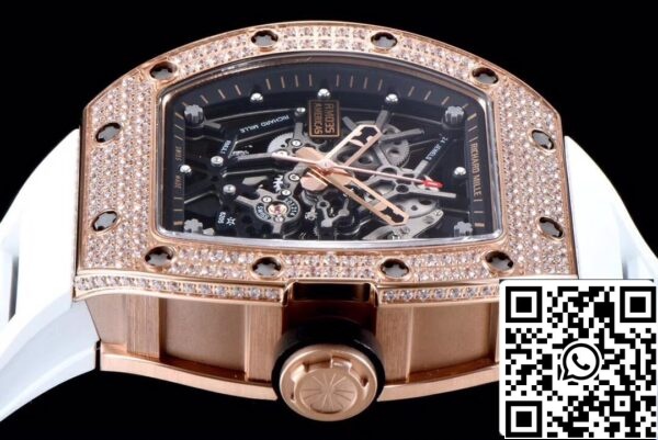 6 62 e98b7673 4a92 4a89 a18e 6f2d9dcc8a87 Richard Mille RM035 Americas 1:1 Best Edition KV Factory Rose Gold Diamond Case