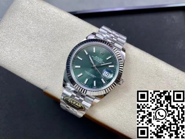 6 63 5be8f3c7 8738 4a6d ad22 55c7c900554c Rolex Datejust M126334-0027 41mm Jubilee hihna Puhdas Factory Mint Green Dial