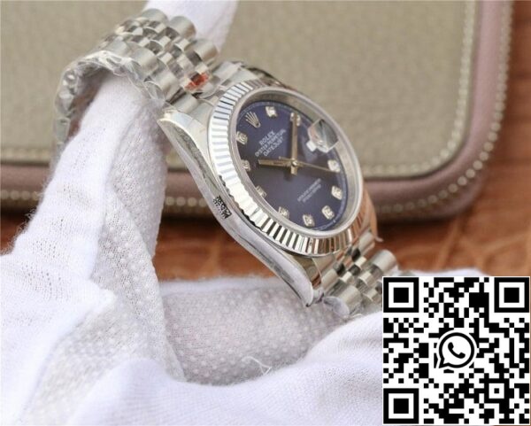 6 63 abcd6bca d132 4114 9ebb ccd31df73147 Rolex Datejust M126234-0037 1:1 Best Edition GM gyári gyémántokkal kirakott kék számlapja